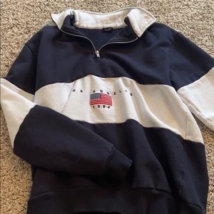 Pull over with half zipper